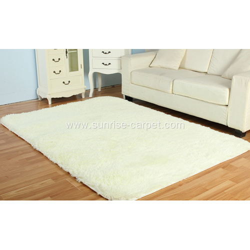 100% polyester bath mat with silky fur